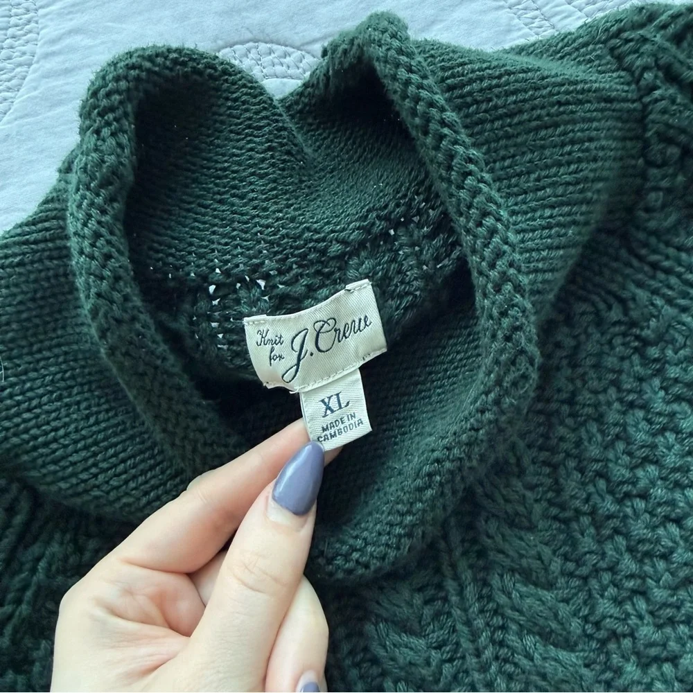 J. Crew - Cotton Cable-knit Rollneck™ Sweater - Green